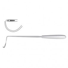 Deschamps Ligature Needle Sharp for Left Hand Stainless Steel, 20 cm - 8"